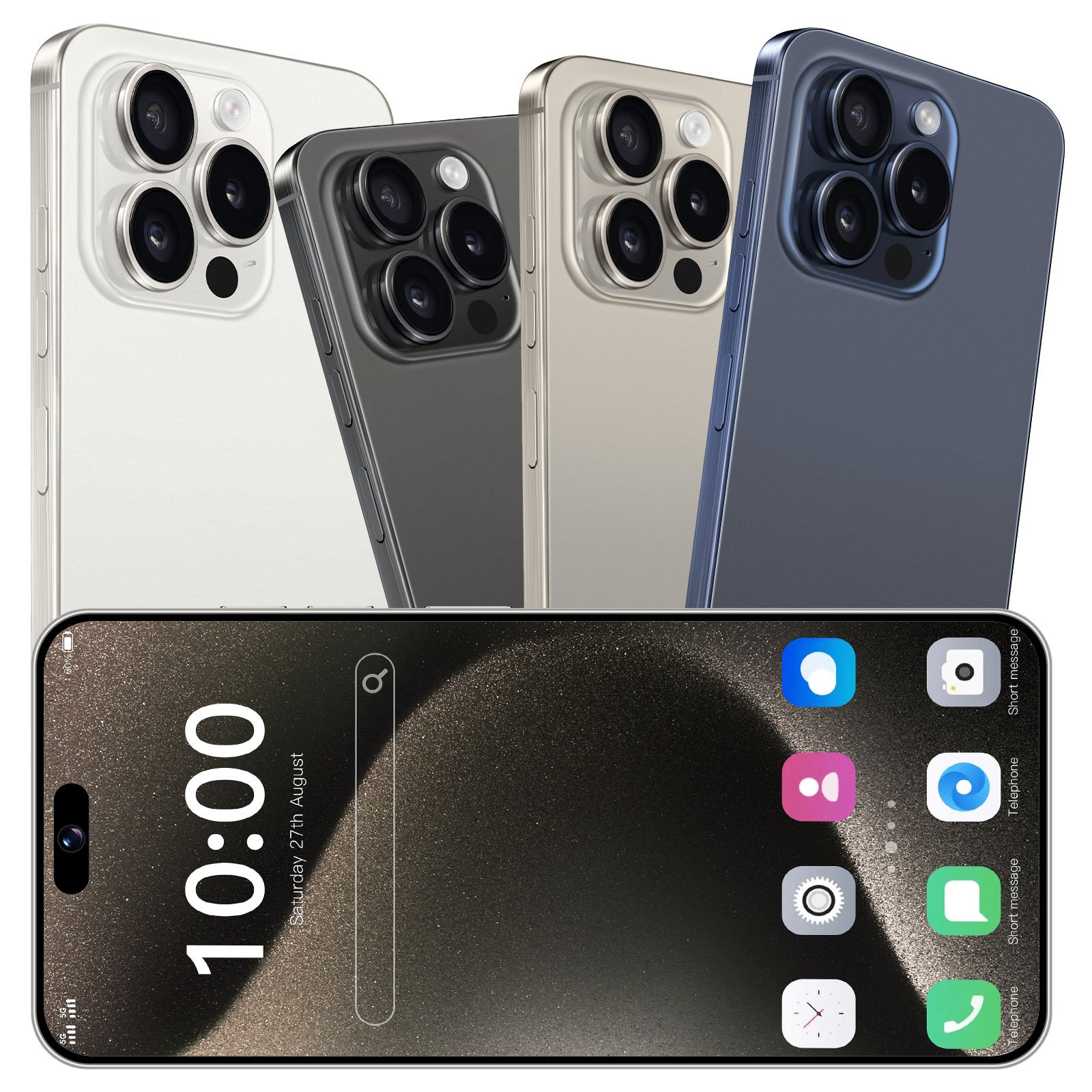 New Hot Selling New Phone 15 Pro Max 6.8 Inch 16GB+1TB 48MP+108MP Big Screen Cellphone Smartphone 5G Mobile Cell Phone